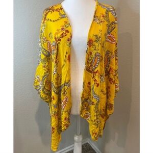 Fashion Nova Yellow Floral Kimono